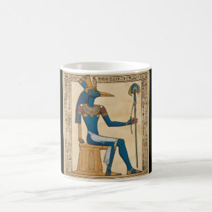 Thoth, Egyptische God. Smaragdgroene tabletten. Koffiemok