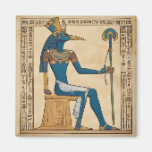 Thoth, Egyptische God. Smaragdgroene tabletten. Magneet (Voorkant)