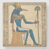 Thoth, Egyptische God. Smaragdgroene tabletten. Stenen Onderzetter (Voorkant)