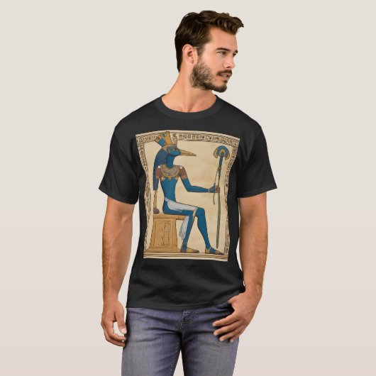Thoth, Egyptische God. Smaragdgroene tabletten. T-shirt (Voorkant volledig)