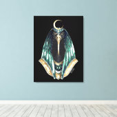 Thoth God van Wisdom Canvas Afdruk (Insitu (Houten vloer))