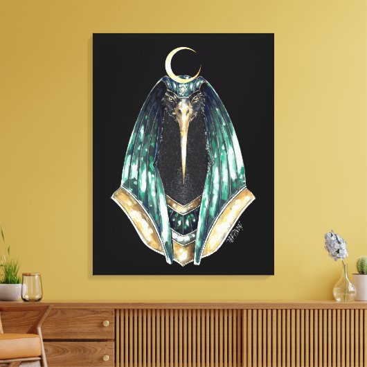 Thoth God van Wisdom Canvas Afdruk (Insitu (Woonkamer))