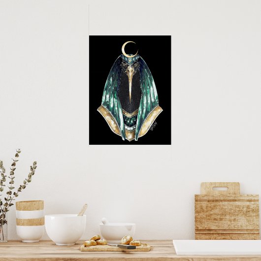 Thoth God van Wisdom Poster (Keuken)