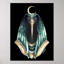 Thoth God van Wisdom Poster