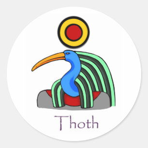Thoth - Oude Egyptische God Ronde Sticker