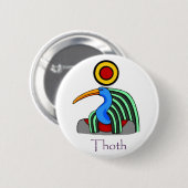 Thoth - Oude Egyptische Gods Badge Ronde Button 5,7 Cm (Voorkant /achterkant)