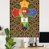 "Thoth Tarot" Roos Cross Lamen Poster (Thuiskantoor)
