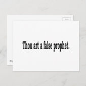Thou Art A False Prophet Briefkaart (Voorkant / Achterkant)
