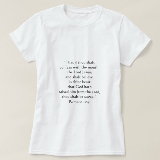 Thou Shalt: 10:9 voor de echte Romeinen   T-shirt (Design voorkant)