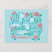 Thou Shalt houdt van de Heer. Briefkaart (Voorkant)