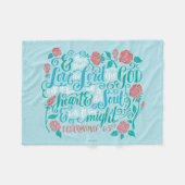 Thou Shalt houdt van de Heer Fleece Deken (Voorkant (Horizontaal))
