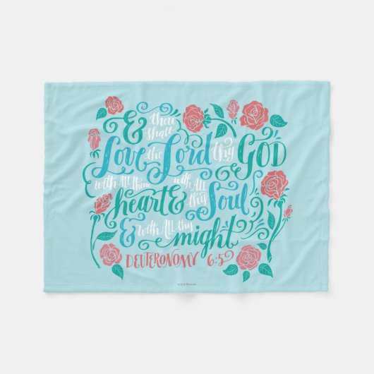 Thou Shalt houdt van de Heer Fleece Deken (Voorkant (Horizontaal))