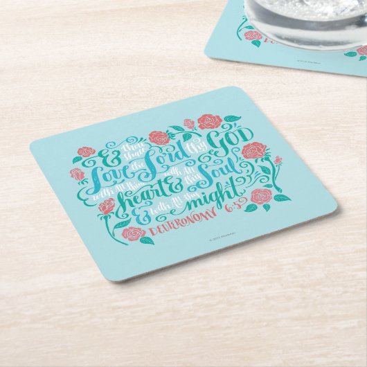 Thou Shalt houdt van de Heer Kartonnen Onderzetters (Schuin)