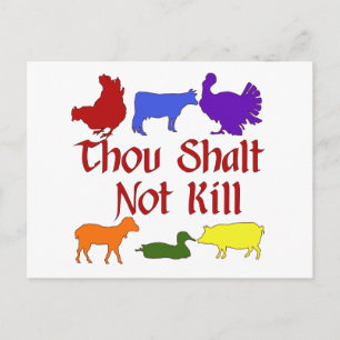 Thou Shalt niet vermoord Briefkaart