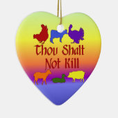 Thou Shalt niet vermoord Keramisch Ornament (Rechts)