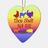 Thou Shalt niet vermoord Keramisch Ornament (Links)