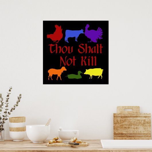 Thou Shalt niet vermoord Poster (Keuken)