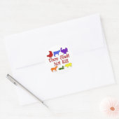 Thou Shalt niet vermoord Ronde Sticker (Envelop)