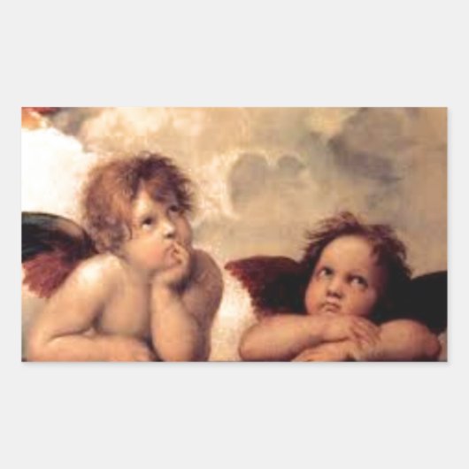 THOUDENDE ANGELPRODUCTEN RECHTHOEKIGE STICKER (Voorkant)