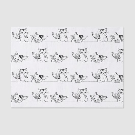 THOUDENDE KITTENS MET AFVALpapier Tissuepapier (Voorkant)