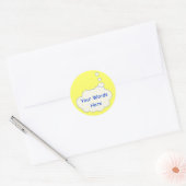 Thought Bubble-Sjabloon Ronde Sticker (Envelop)