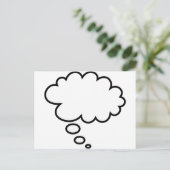 Thought Bubble - voeg je eigen tekst toe! Briefkaart (Staand voorkant)