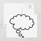 Thought Bubble - voeg je eigen tekst toe! Briefkaart (Voorkant / Achterkant)