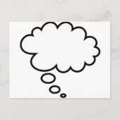 Thought Bubble - voeg je eigen tekst toe! Briefkaart (Voorkant)