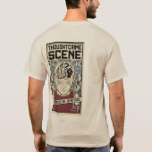 Thoughtcrime Scene Dystopian Surrealist Warning T-shirt (Achterkant)