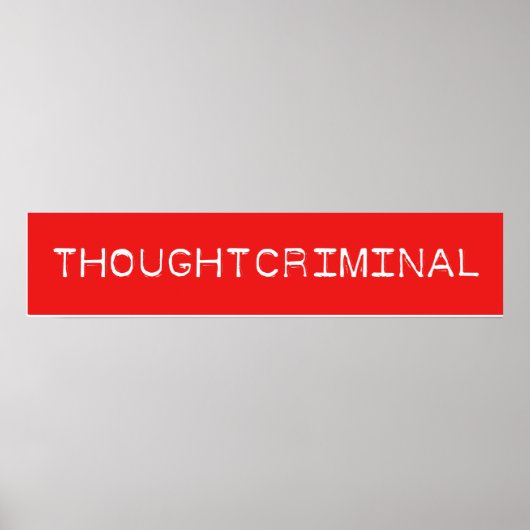 THOUGHTCRIMINAAL POSTER (Voorkant)