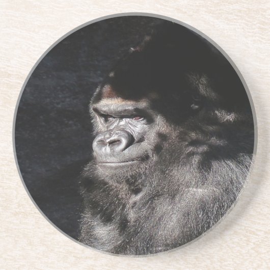 Thoughtful Gorilla Zandsteen Onderzetter (Voorkant)