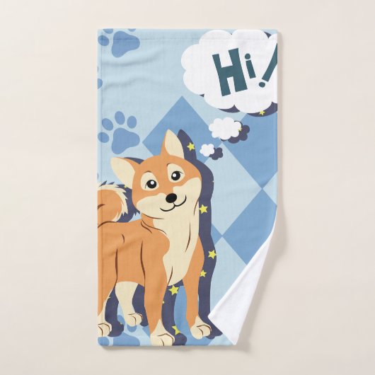 Thoughtful Shiba Inu Bad Handdoek (Handdoek)