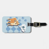 Thoughtful Shiba Inu Bagagelabel (Voorkant horizontaal)