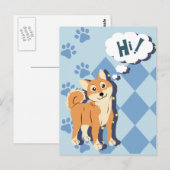 Thoughtful Shiba Inu Briefkaart (Voorkant / Achterkant)