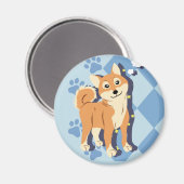 Thoughtful Shiba Inu Magneet (Voorkant / Achterkant)