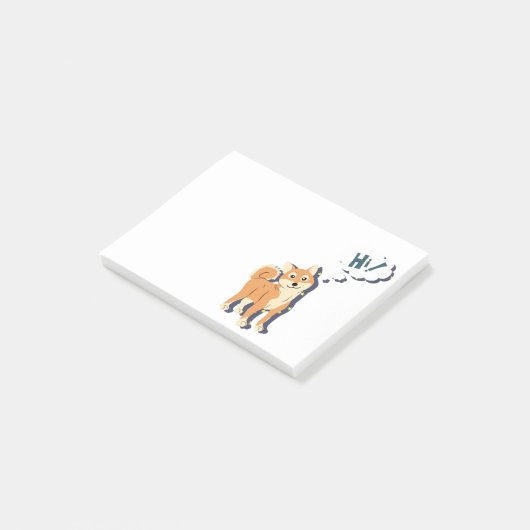 Thoughtful Shiba Inu Post-it® Notes (Schuin)