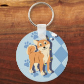 Thoughtful Shiba Inu Sleutelhanger (Voorkant)