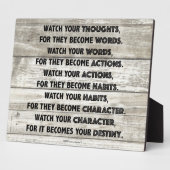 Thoughts Destiny Motivatie Fotoplaat (Zijkant)