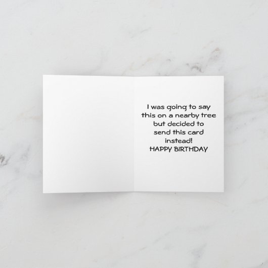 **THOUHTFUL WOODPECKER ZEGT GEWELDIGE BIRTHDAY* KA KAART (Binnen)