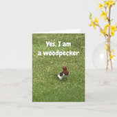 **THOUHTFUL WOODPECKER ZEGT GEWELDIGE BIRTHDAY* KA KAART (Gele Bloem)