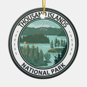 Thousand Islands National Park Canada Badge Keramisch Ornament