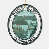 Thousand Islands National Park Canada Badge Keramisch Ornament (Links)