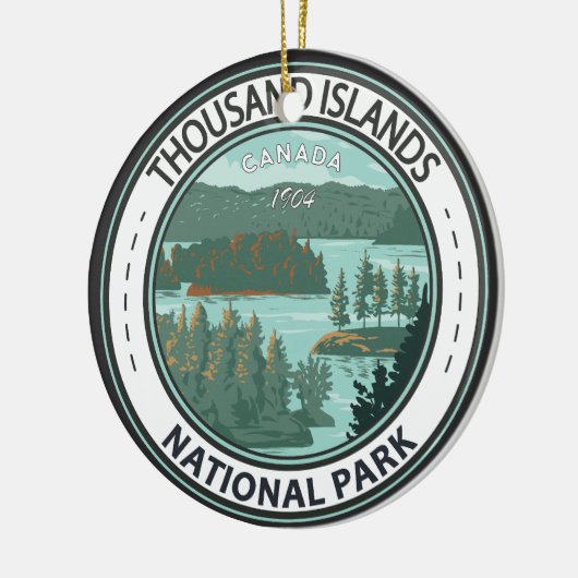 Thousand Islands National Park Canada Badge Keramisch Ornament (Links)