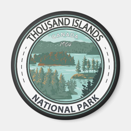Thousand Islands National Park Canada Badge Magneet (Voorkant)