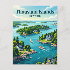 Thousand Islands, New York Briefkaart