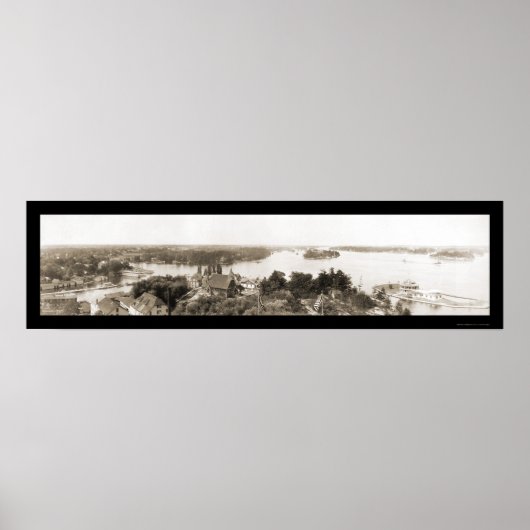 Thousand Islands NY Foto 1912 Poster (Voorkant)