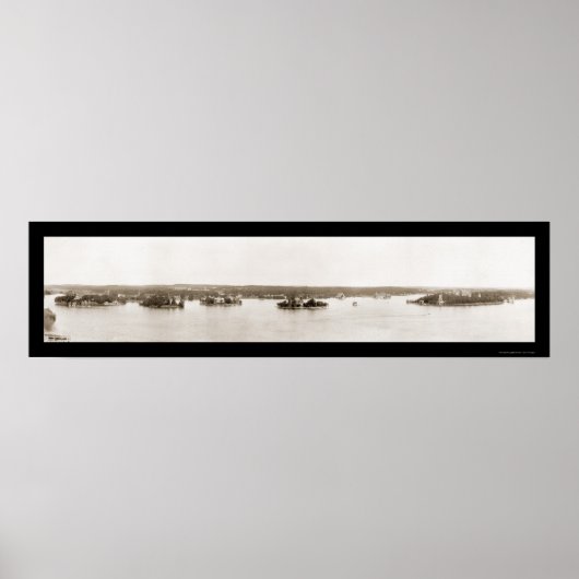 Thousand Islands NY Foto 1912 Poster (Voorkant)