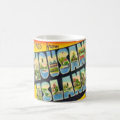 Thousand Islands NY Retro Postkaart Mok (Center)