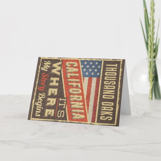 Thousand Oaks California Kaart (Voorkant)