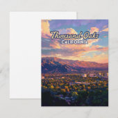 Thousand Oaks California Los Angeles Ventura Kaart (Voorkant / Achterkant)